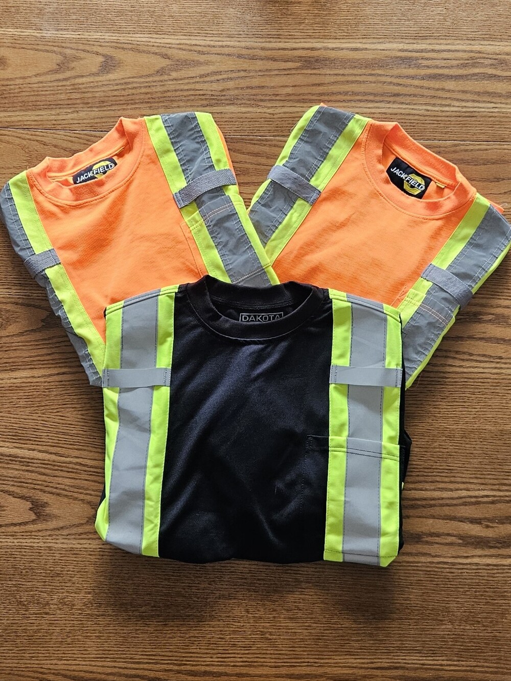 Dakota & Jackfield High Visibility Work Safety Shirts Bundle Lot of 3 - Small